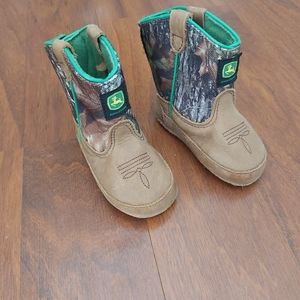 John deere baby boy 3 month velcrow boots